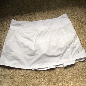 Lulu Lemon White Athletic Skirt